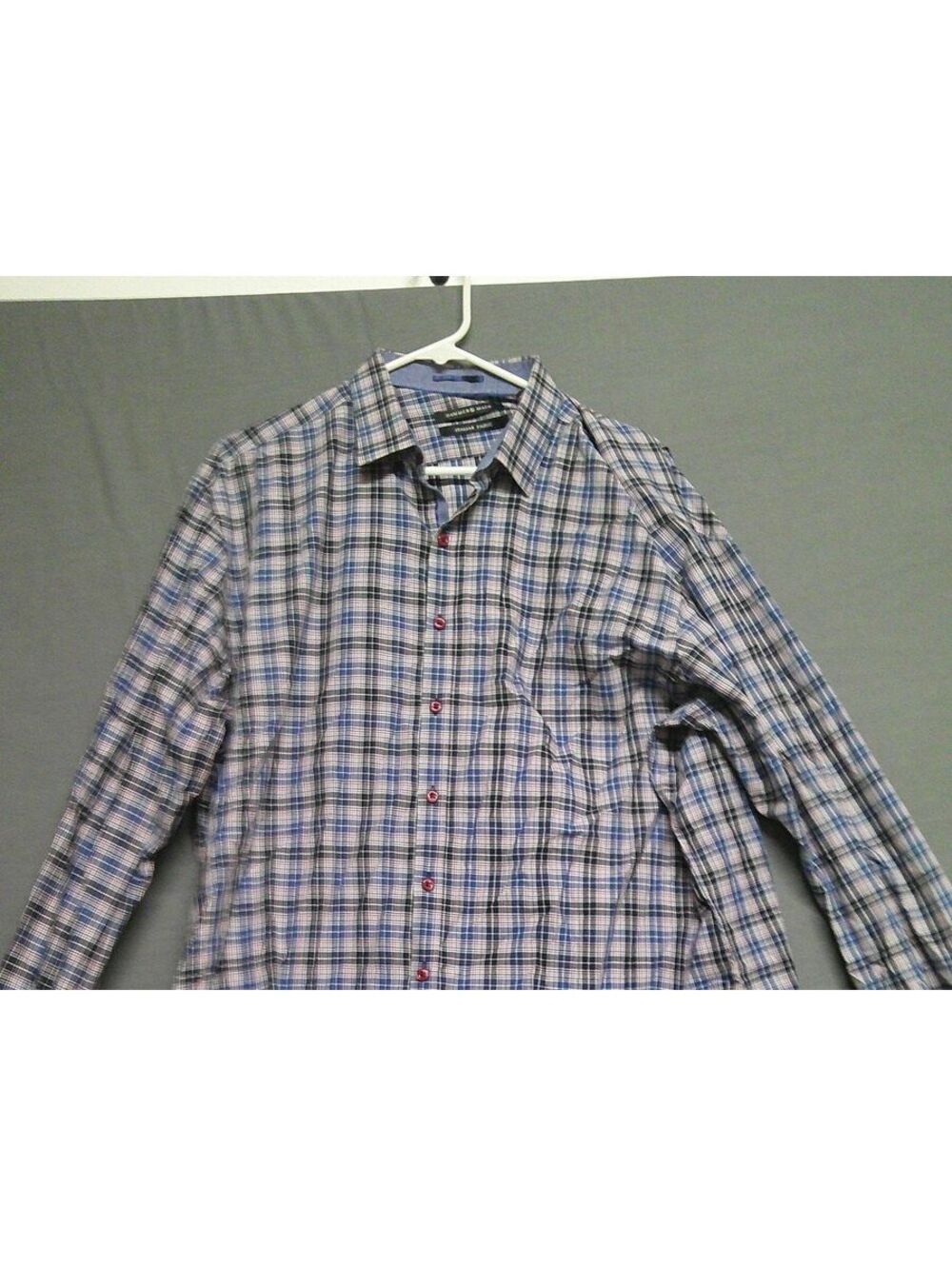 Hammer Made  Men's Long Sleeve Button-Up Plaid Shirt 17.5-44